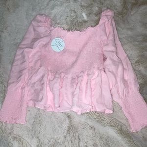 Light Pink Smocked Top